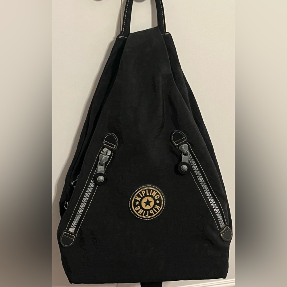 Kipling Shadow Effect Black Sling Backpack